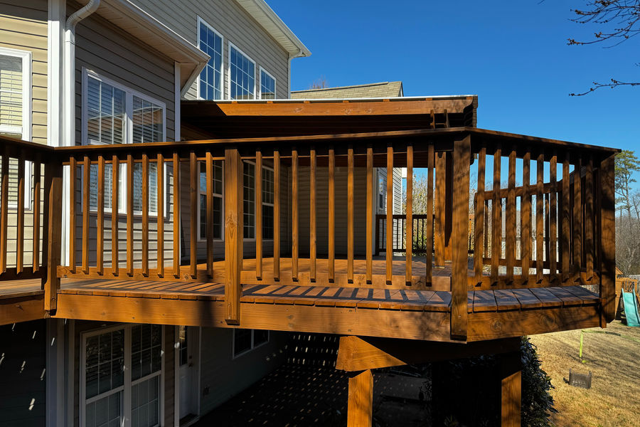 Oil-stained deck in Spartanburg, SC